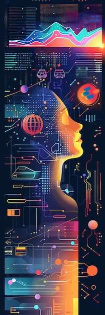 Representación visual del concepto de dibujo de la IA