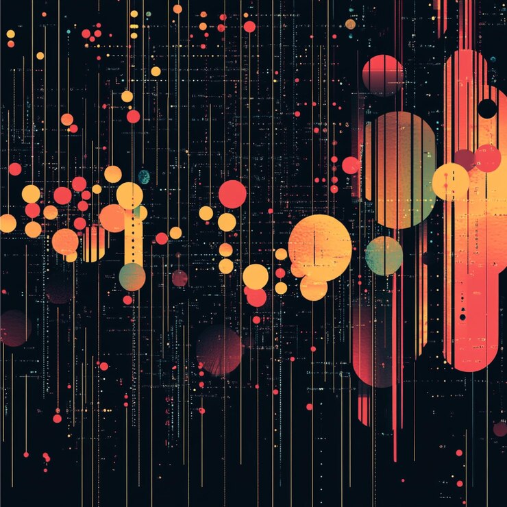 Foto una representación visual de las tendencias y patrones de los datos