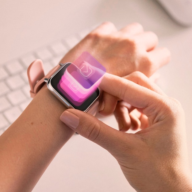 Representaciones de Ui y ux con reloj inteligente