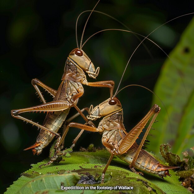 Reprodução de insetos Heteroptera na floresta tropical Waigeo Raja Ampat Papua Ocidental