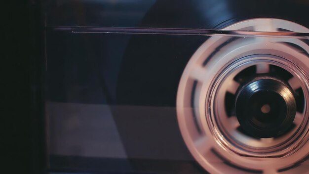 Reproducción de audio en macro en estilo vintage retro