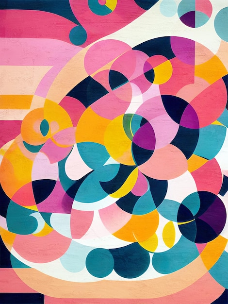 Reproducción de pintura moderna abstracta de mediados de siglo Fondo de formas grunge
