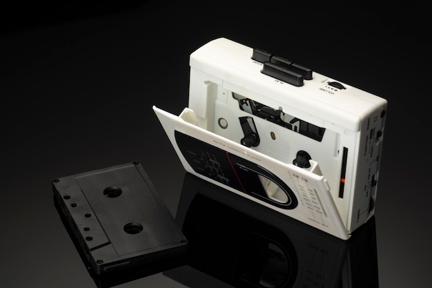 Reproductor de audio vintage con cassette