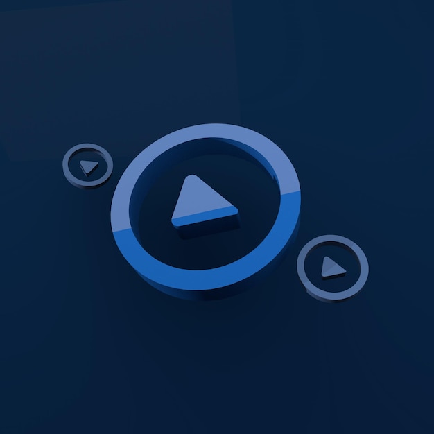 Reproductor de video renderizado 3d renderizado 3d imágenes reproducir el video