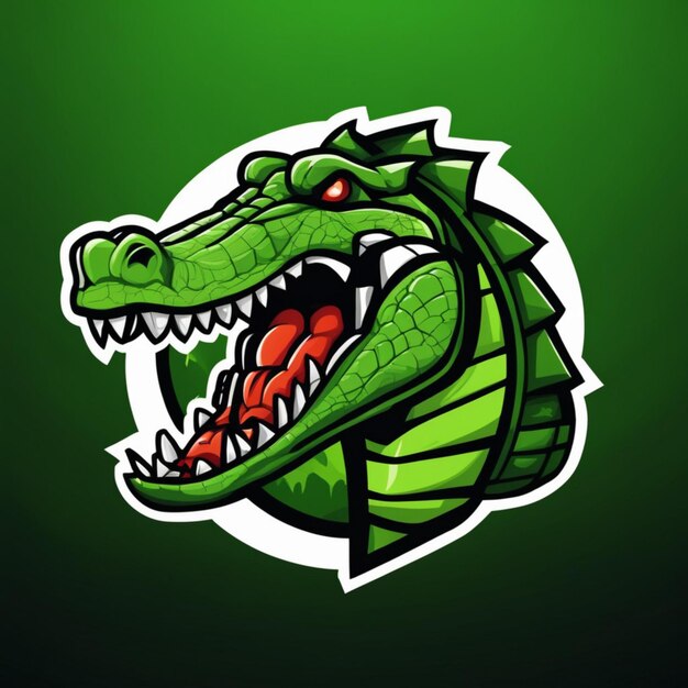 Foto reptilien-dominanz-krokodil-esports-ikone