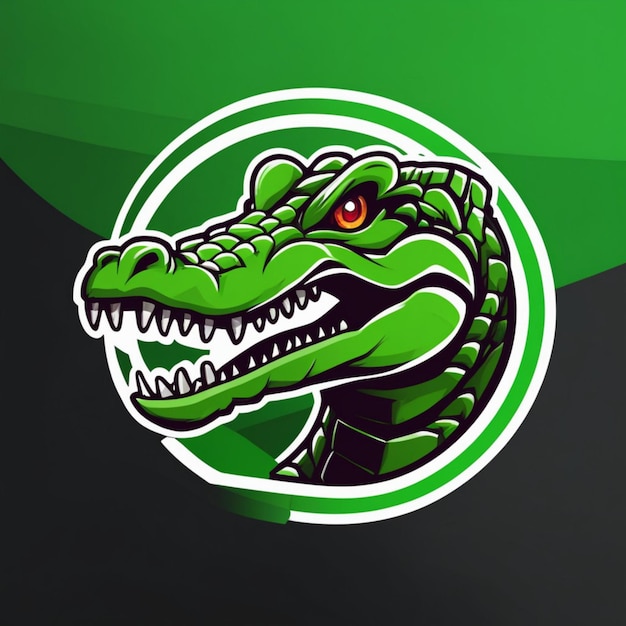 Reptilien-Dominanz-Krokodil-Esports-Ikone