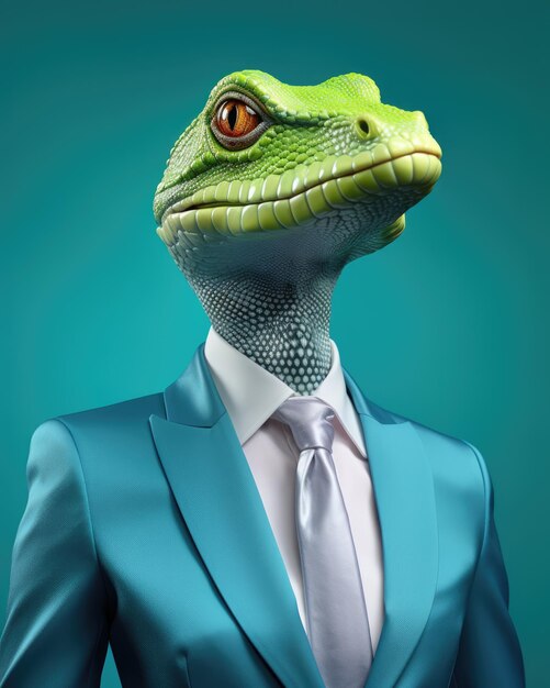 Foto reptiloide humanoide retrato de uma mulher lagarto