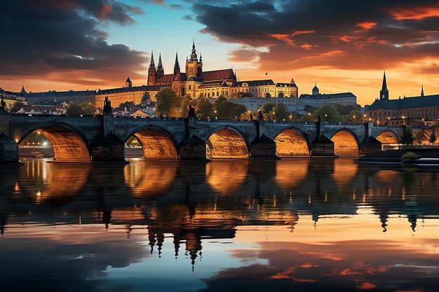 Foto república checa ponte carlos de praga majestade