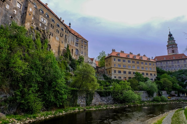 República Checa30 de abril de 2018 Castillo de Cesky Krumlov y río Vltava