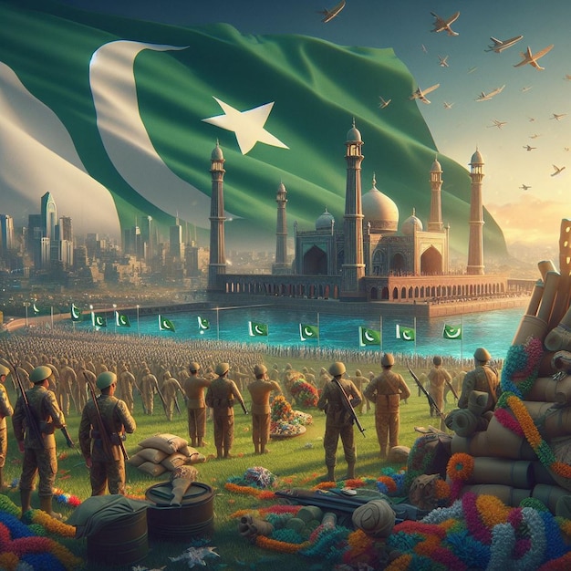 Foto república islámica del pakistán día de la independencia de pakistán día nacional de pakistán