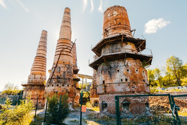 Republik Karelien Russland 31082021 Ehemalige Marmorfabrik im Bergpark Ruskeala