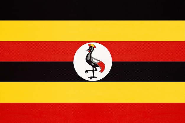 Foto republik uganda national stoff flagge