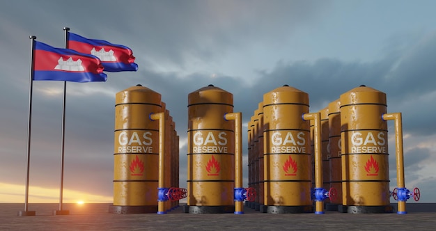 Reserva de gás do Camboja Camboja Reservatório de armazenamento de gás Tanque de gás natural