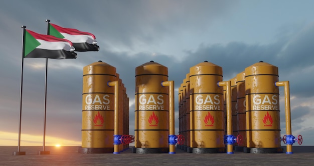 Reserva de gás do Sudão Reservatório de armazenamento de gás do Sudão Tanque de gás natural