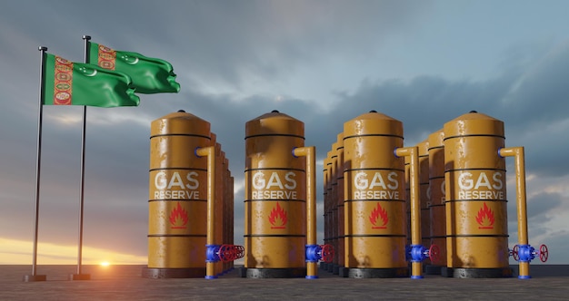 Reserva de gas de Turkmenistán Tanque de almacenamiento de gas de Turkmenistán Tanque de gas natural