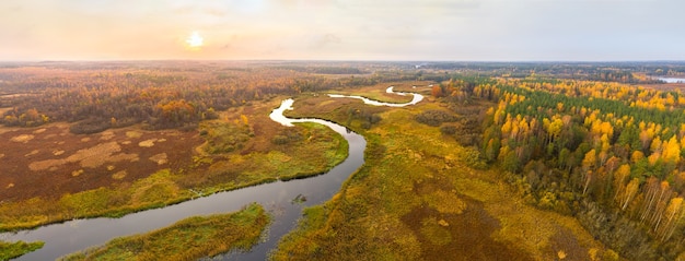 Reserva natural Sin'sha (Bielorrusia) a vista de pájaro