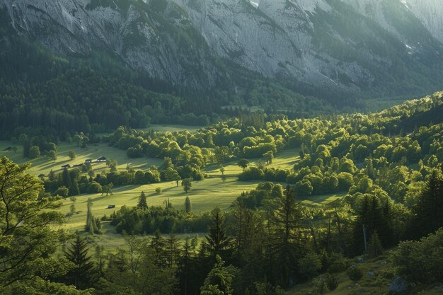 Reserva natural de Zelenci en Eslovenia Europa Una hermosa vista por la mañana