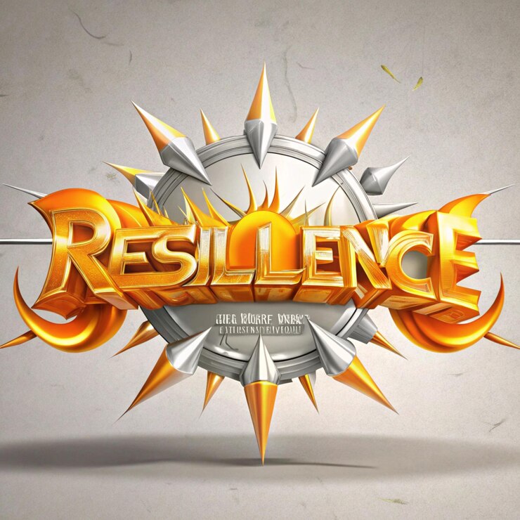 Foto resiliencia inflexible tipografía fuerte y duradera