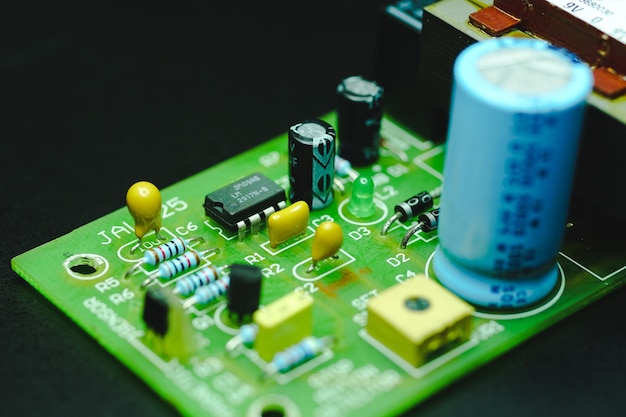 Resistores de close-up e eletrônica a bordo de circuitos elétricos