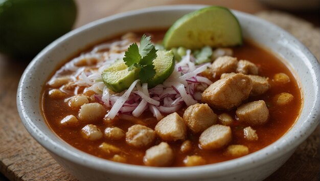 Resolução 4k deliciosa sopa de carne do Oriente Médio