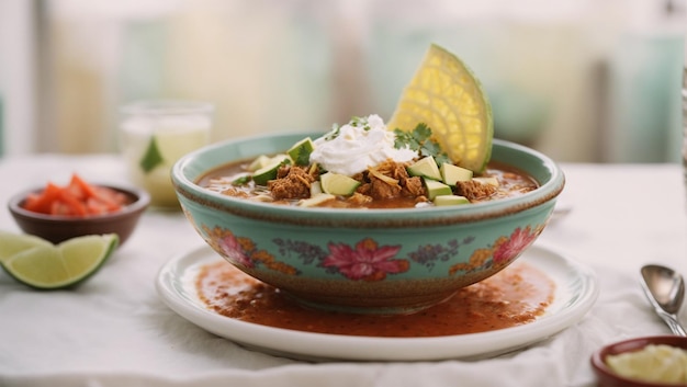 Foto resolución de 4k deliciosa sopa de carne del medio oriente 10