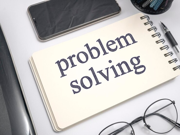 Foto resolución de problemas de negocios motivación citas inspiradoras palabras tipografía