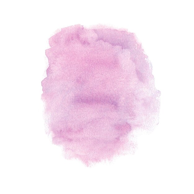 Foto respingo de aquarela violeta pastel roxo ilustração desenhada à mão isolada no fundo branco banner de textura abstrata para elemento de decoração de texto