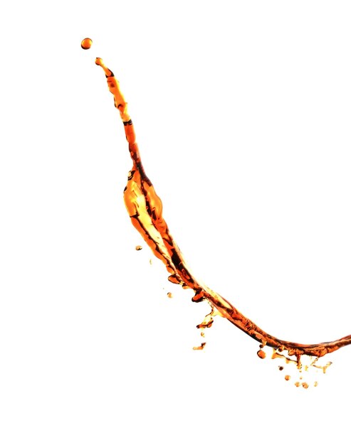 Respingo de cola em fundo branco