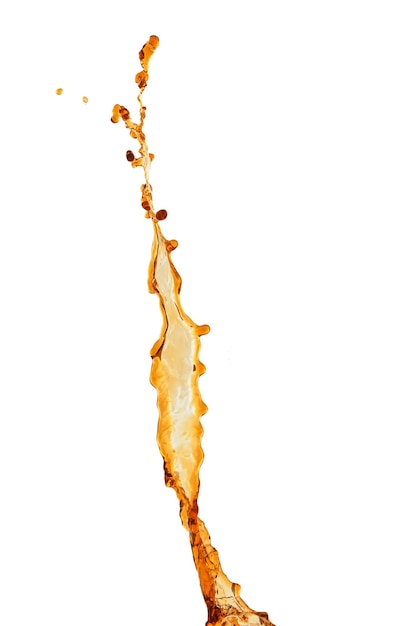 Respingo de cola em fundo branco