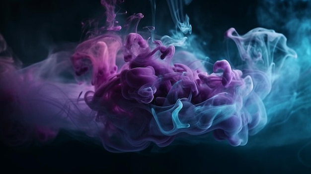 Respingo de fumaça colorida Generative AI