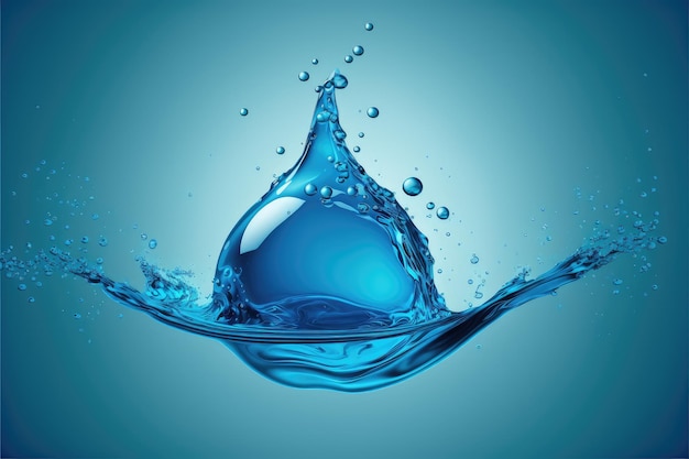 Respingo de fundo isolado transparente de água azul