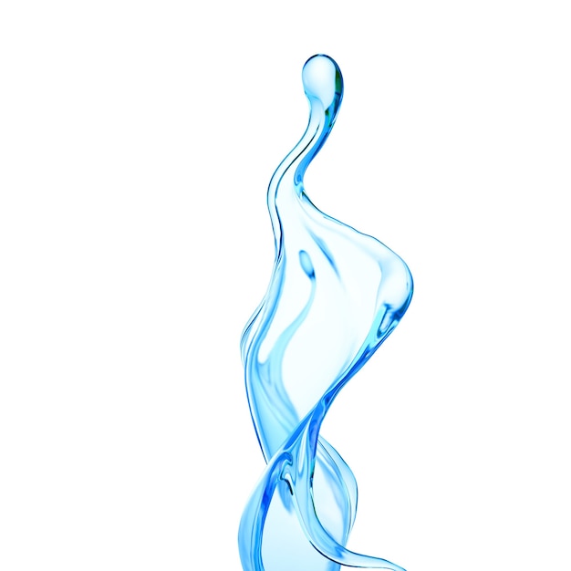 Foto respingo de líquido azul claro, água.