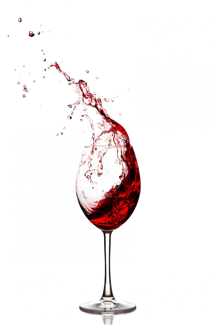 Respingo de vinho tinto