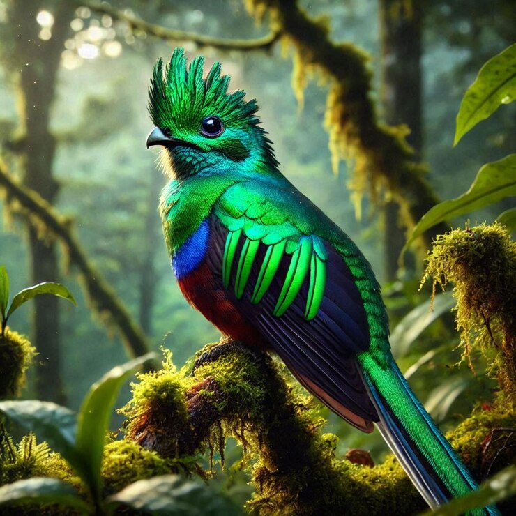 El resplandeciente quetzal en la selva tropical