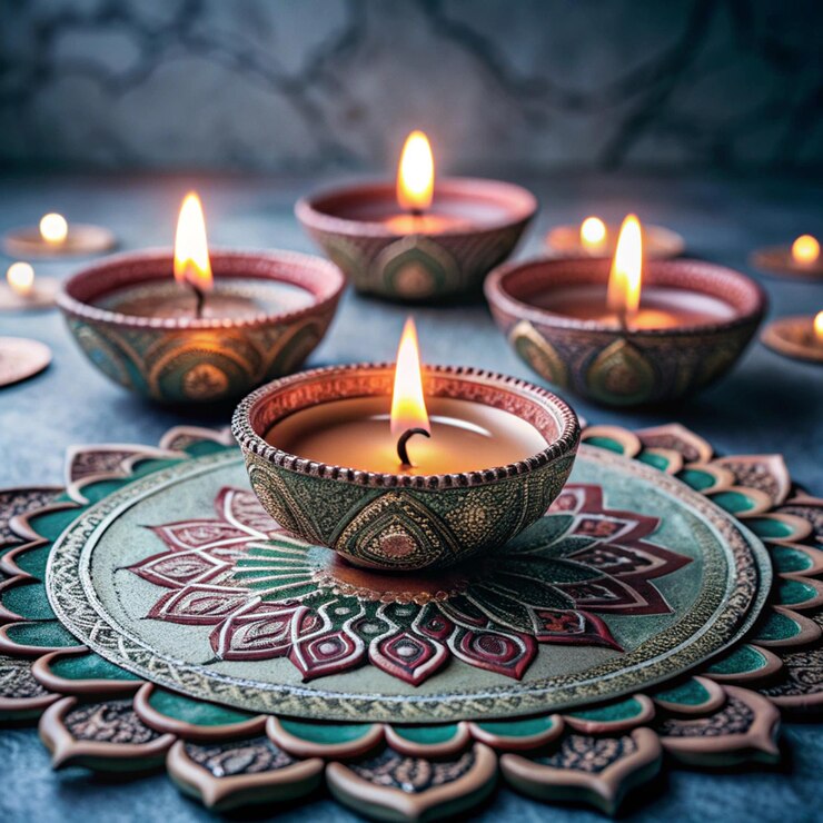 El resplandor de Diwali celebrando con la familia y los amigos