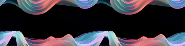 Resplandor de neón pastel Ondas gráficas difusas acento de sombra suave brillos pastel diseño minimalista
