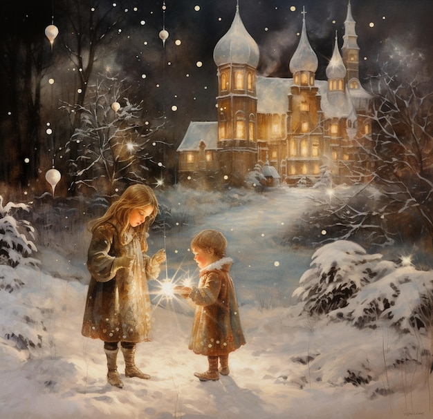 El resplandor de la víspera de Navidad en la nostalgia mágica