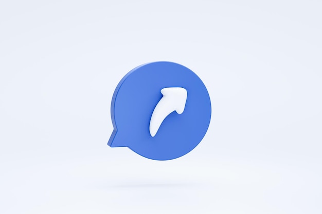 Responder ao comentário sobre o sinal de fala de bolha ou renderização em 3d do ícone do símbolo