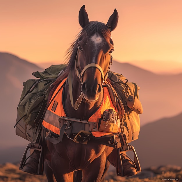 Responsável Pioneiro Uma Segurança Primeiro Companheiro Equino