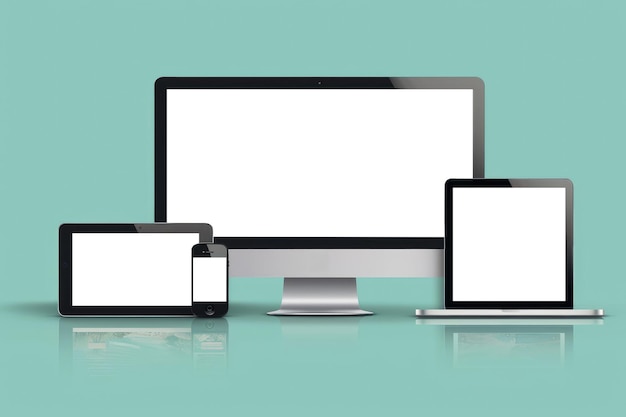 Responsive und visuell ansprechende Laptop-Gerät Leerbildschirm für Website Erstellen eines dynamischen und visuell faszinierenden Blog-Layouts für Website