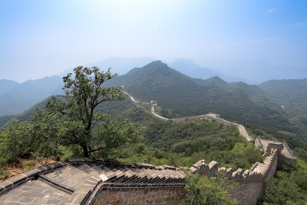 Sin la restauración de la gran muralla en beijingChina