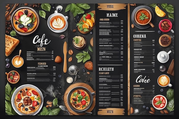 Restaurant-Café-Menü-Vorlage für die Gestaltung von Food-Flyer