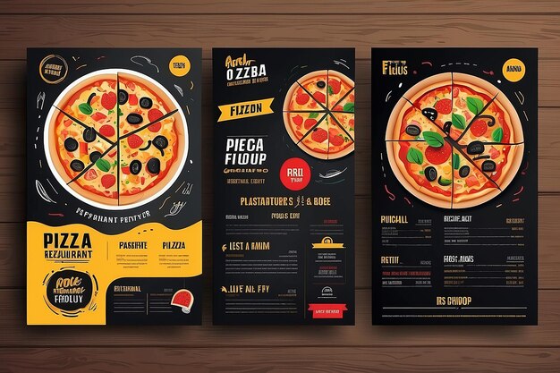 Foto restaurant flyer pizza shop flyer poster vorlage vektor essen flyer restaurant broschüre vektor