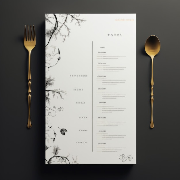 Foto restaurant menu card template