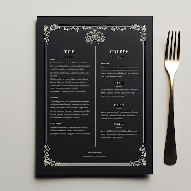 Foto restaurant menu card template