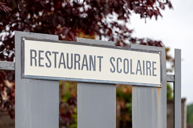 Restaurant-Scolaire-Schild