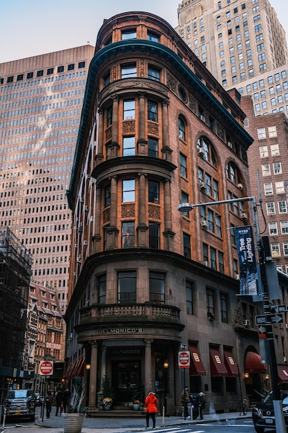 El restaurante de carne de Delmonicos en el distrito financiero de Manhattan, Nueva York.