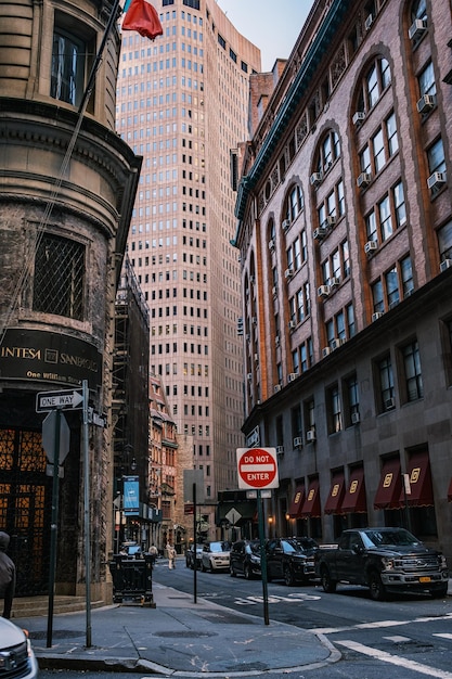 El restaurante de carne de Delmonicos en el distrito financiero de Manhattan, Nueva York.