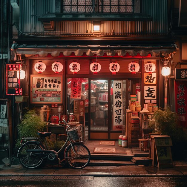 un restaurante con un cartel que dice restaurante de sushi