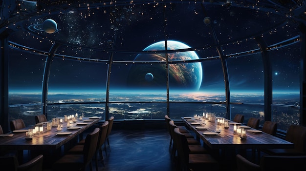Foto restaurante chique no fim do universo